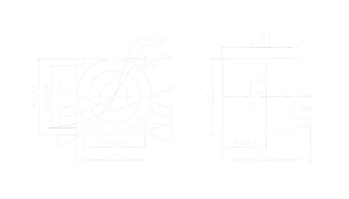 Accelerometer with Square Outline Dimensions